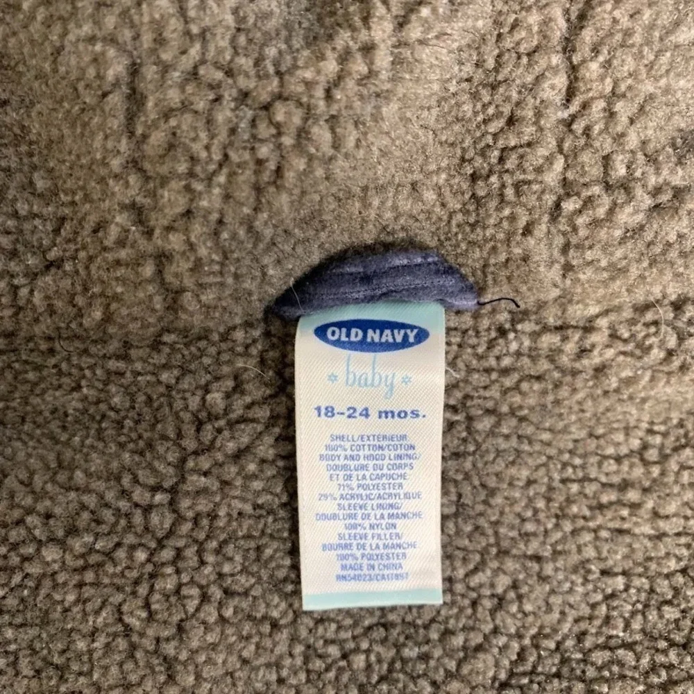 Vintage Old Navy Corduroy Lined Jacket Hooded Y2K Baby 18-24‎ Months